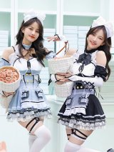 【即日発送】プリンセスメイド【マリームーン】【ハロウィンコスプレ8点セット】【フリーサイズ/2カラー】[OF04]