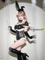 【即日発送】フレンチメイドバニー【マリームーン】【ハロウィンコスプレ5点セット】【フリーサイズ/1カラー】[OF04]
