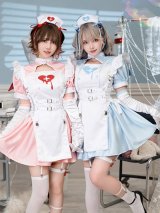【即日発送】デビルハーネスナース【マリームーン】【ハロウィンコスプレ9点セット】【フリーサイズ/2カラー】[OF04]