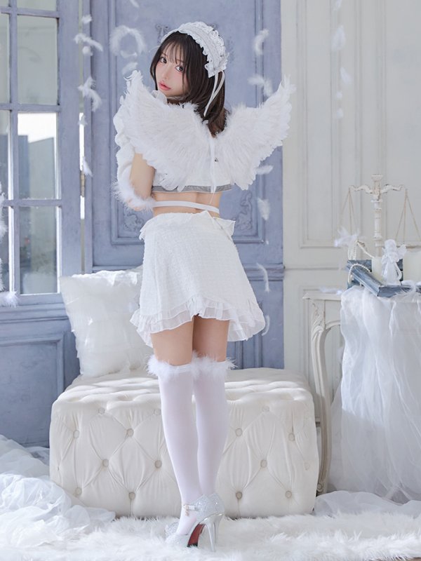 画像7: 【即日発送】【ハロウィン】シュガーホワイトエンジェル【Malymoon/マリームーン】 【コスプレ9点セット】【フリーサイズ/1カラー】[OF04]