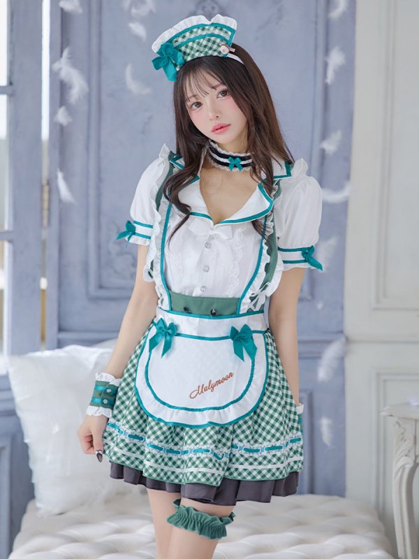 画像2: 【即日発送】【ハロウィン】キャンディポップレトロダイナーウエイトレス【Malymoon/マリームーン】 【コスプレ8点セット】[HC03]【フリーサイズ/2カラー】[HC03]