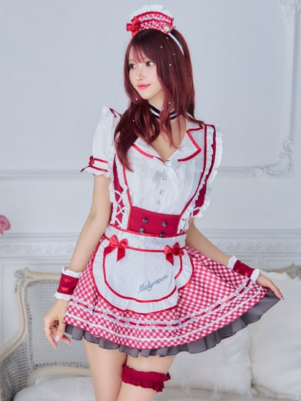 画像3: 【即日発送】【ハロウィン】キャンディポップレトロダイナーウエイトレス【Malymoon/マリームーン】 【コスプレ8点セット】[OF04]【フリーサイズ/2カラー】[OF04]