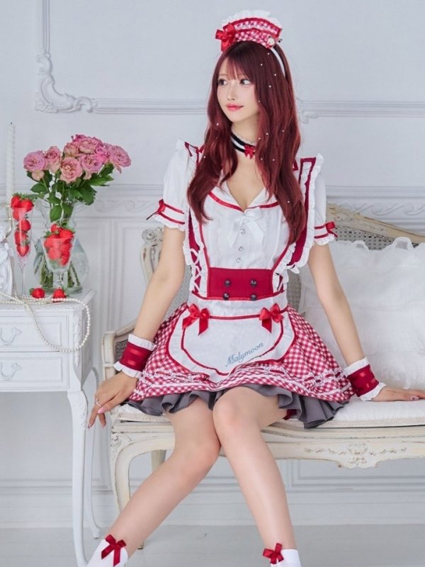 画像4: 【即日発送】【ハロウィン】キャンディポップレトロダイナーウエイトレス【Malymoon/マリームーン】 【コスプレ8点セット】[OF04]【フリーサイズ/2カラー】[OF04]