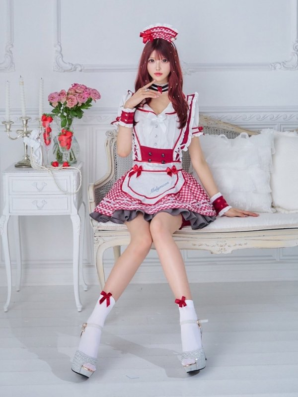 画像5: 【即日発送】【ハロウィン】キャンディポップレトロダイナーウエイトレス【Malymoon/マリームーン】 【コスプレ8点セット】[OF04]【フリーサイズ/2カラー】[OF04]