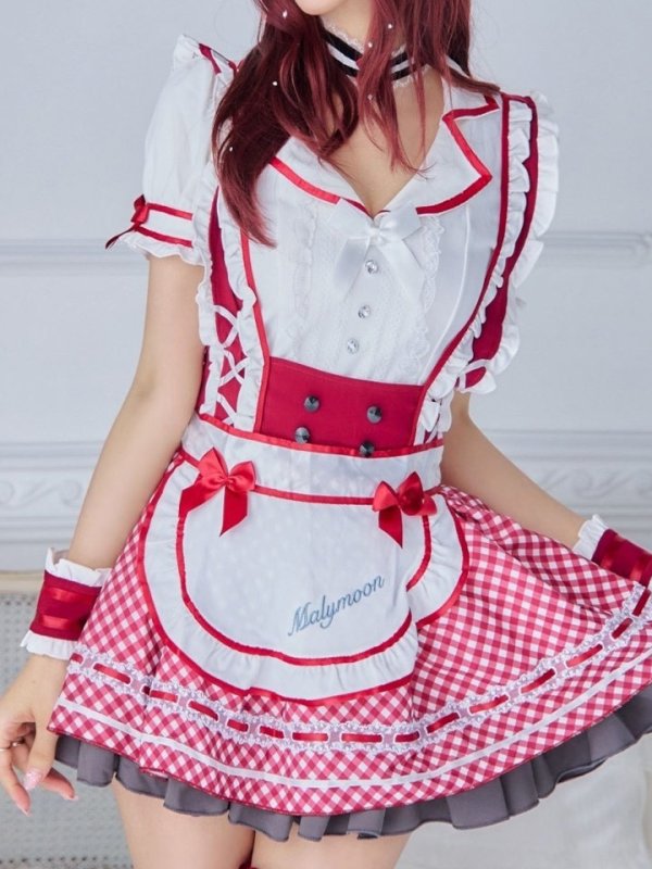 画像7: 【即日発送】【ハロウィン】キャンディポップレトロダイナーウエイトレス【Malymoon/マリームーン】 【コスプレ8点セット】[OF04]【フリーサイズ/2カラー】[OF04]