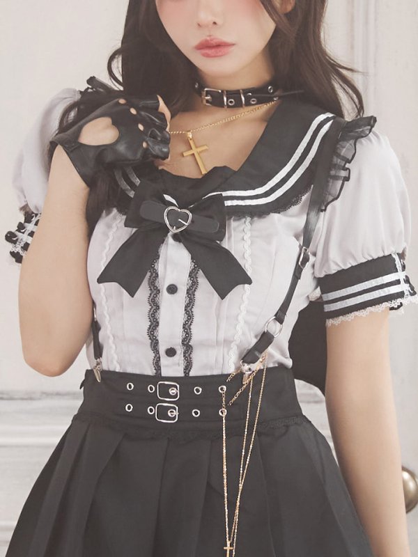 画像10: 【即日発送】【ハロウィン】スイートデビルスクールガール【Malymoon/マリームーン】 【コスプレ7点セット】【フリーサイズ/1カラー】[HC03]