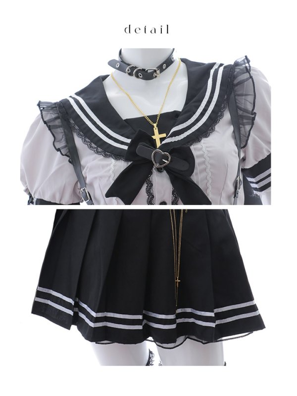 画像13: 【即日発送】【ハロウィン】スイートデビルスクールガール【Malymoon/マリームーン】 【コスプレ7点セット】【フリーサイズ/1カラー】[HC03]