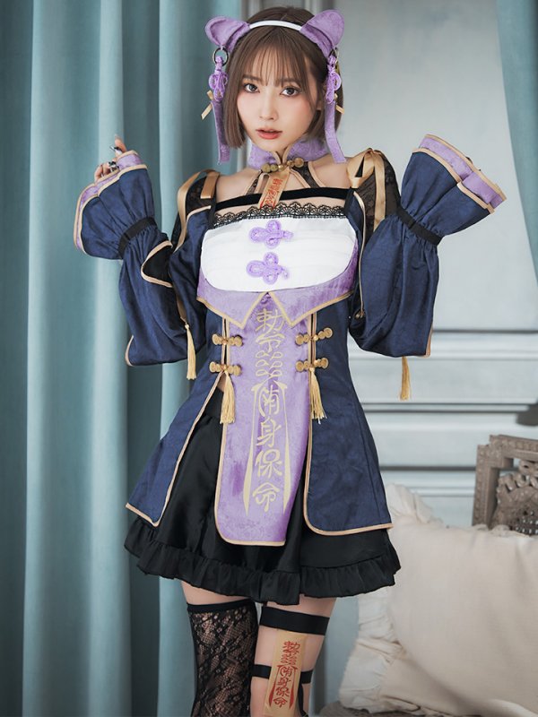 画像3: 【即日発送】【ハロウィン】ミスティックカラーキョンシー【Malymoon/マリームーン】【コスプレ6点セット】【フリーサイズ/1カラー】[HC03]