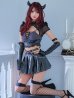 画像3: 【即日発送】【ハロウィン】ディープブラックエナメルジップヴィラン【Malymoon/マリームーン】 【コスプレ6点セット】【フリーサイズ/1カラー】[YMT]