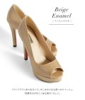 【COMEX】 3color/ 12.5cmヒール/ プラチナドゥ パンプス/ エナメル/ ハイヒール/ オープントゥ/ ピンヒール/ ポインテッドトゥ/ プラットフォーム/ パンプス[OF02]