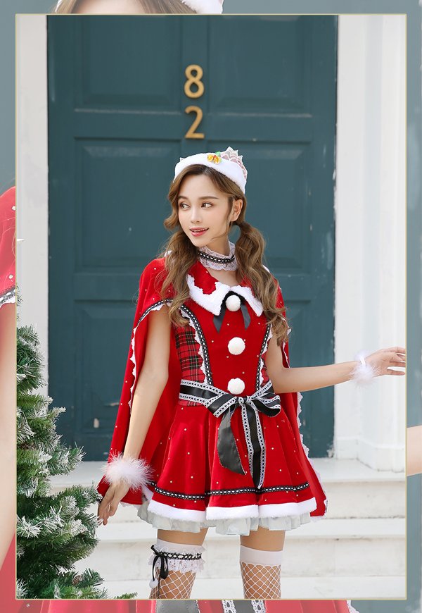 画像6: 【即日発送】【クリスマスコスプレ7点セット】【Malymoon/マリームーン】マントサンタクロース【フリーサイズ/1カラー】[OF03]