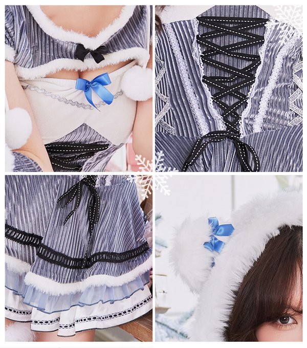 画像10: 【即日発送】【クリスマスコスプレ8点セット】【Malymoon/マリームーン】リブ&ベアサンタ【フリーサイズ/2カラー】[YMT]