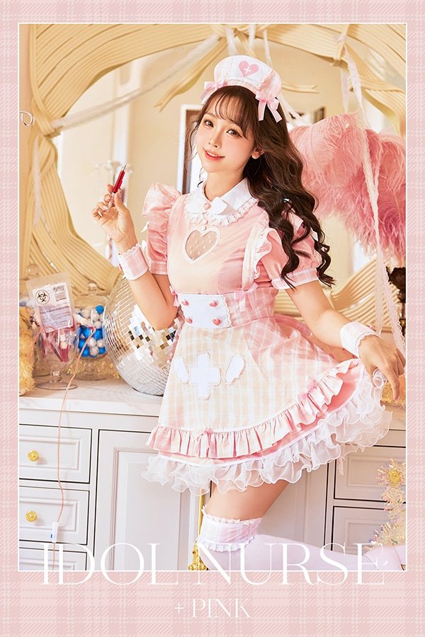 画像11: 【即日発送】アイドルチェックナース【マリームーン】【ハロウィンコスプレ5点セット】【フリーサイズ/2カラー】[HC03]