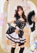 【即日発送】ファンシーフリルチャイナドレス【マリームーン】【ハロウィンコスプレ8点セット】【フリーサイズ/1カラー】[YMT]