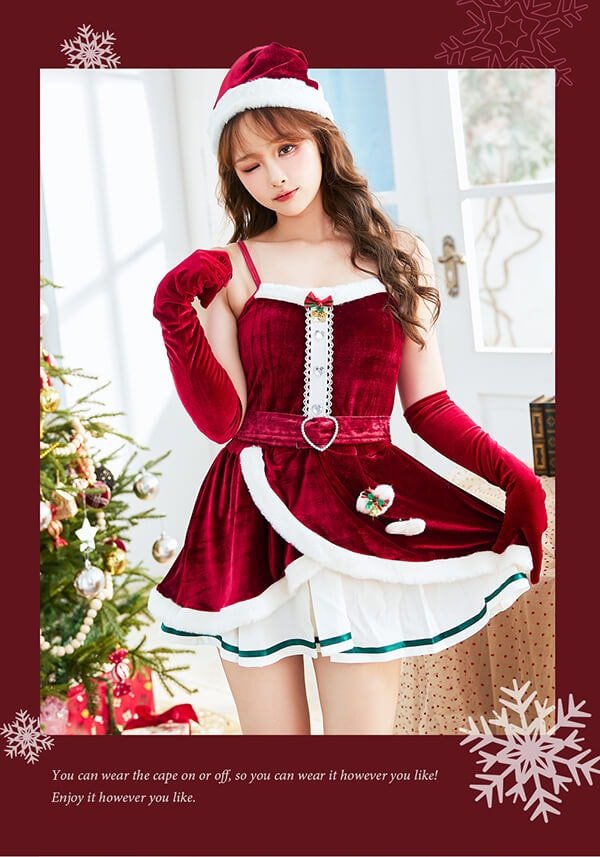 画像6: 【クリスマスコスプレ6点セット】【Malymoon/マリームーン】クリスマスベルケープサンタ【フリーサイズ/1カラー】[OF03]