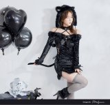 【ノベルティ対象】【即日発送】ノワールベルキャット【マリームーン】【ハロウィンコスプレ6点セット】【フリーサイズ/1カラー】[OF01]