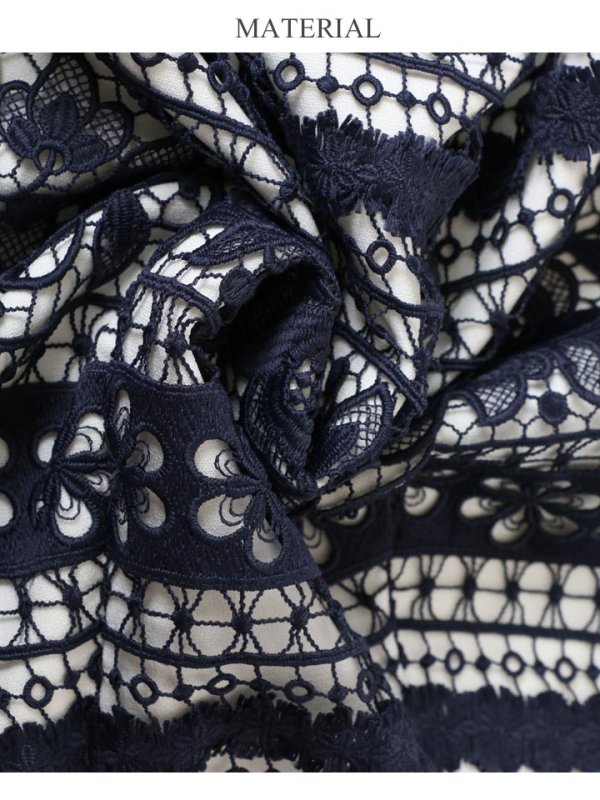 画像10: SALE!【高級ドレスセール】【an/アン】 総レース/ リボンブローチ/ シアーレース/ フリルスリーブ/ タイト /キャバドレス