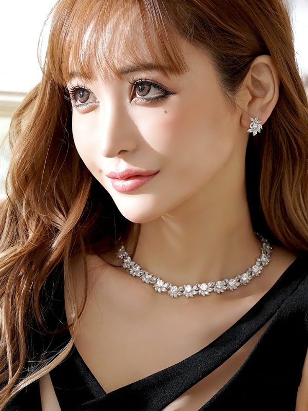 画像5: 【アクセサリー:ネックレス】【Angel R/エンジェルアール】ラグジュアリーストーンネックレス&ピアスセット【OF02C-U】