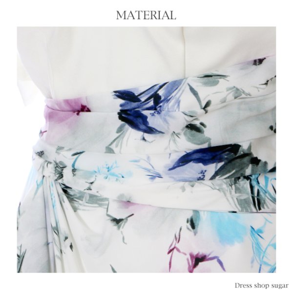 画像12: SALE!【訳あり商品】【高級ドレスSALE】フラワープリント/ハーフスリーブ/ミニキャバドレス/ミニドレス【S-Mサイズ/3カラー】[OF03]【B】