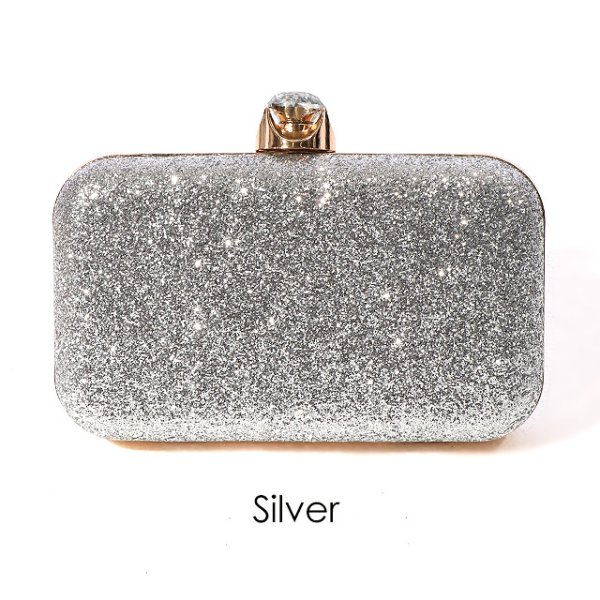 画像4: 再入荷!【3カラー】ビジュー&ラメグリッタークラッチバッグ[OF04]