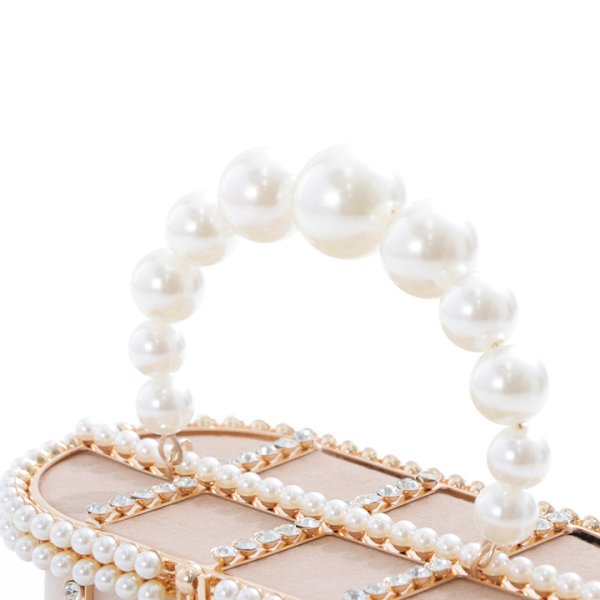 画像6: ラインストーン/パールボックスバッグ【Fサイズ/1カラー】[OF03]