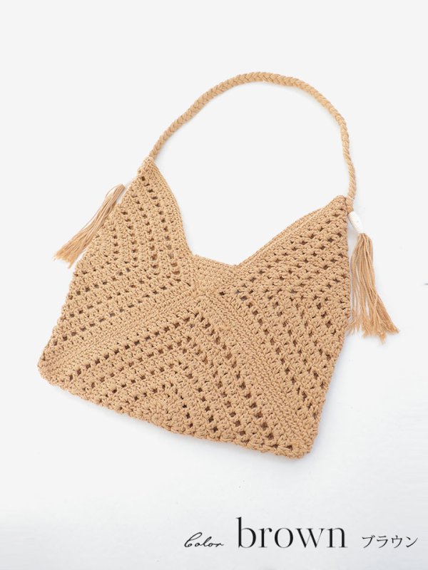 画像5: 【バッグ】クロス網バック【Fサイズ/2カラー】[YMT]