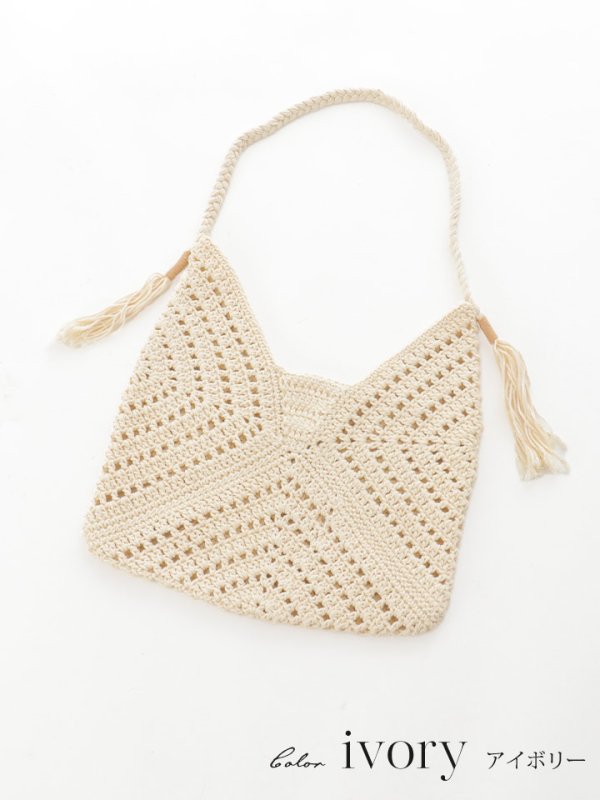 画像4: 【バッグ】クロス網バック【Fサイズ/2カラー】[YMT]