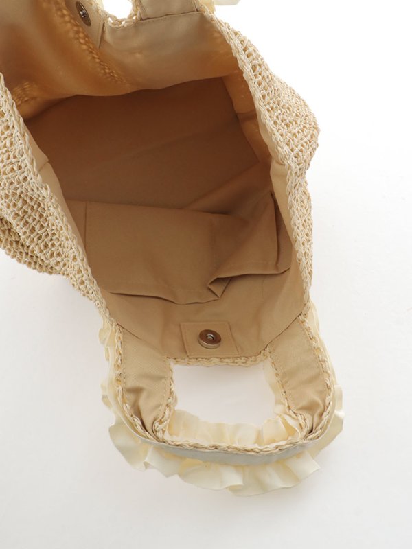 画像8: 【バッグ】フリルハンドルカゴバッグ【Fサイズ/2カラー】[YMT]