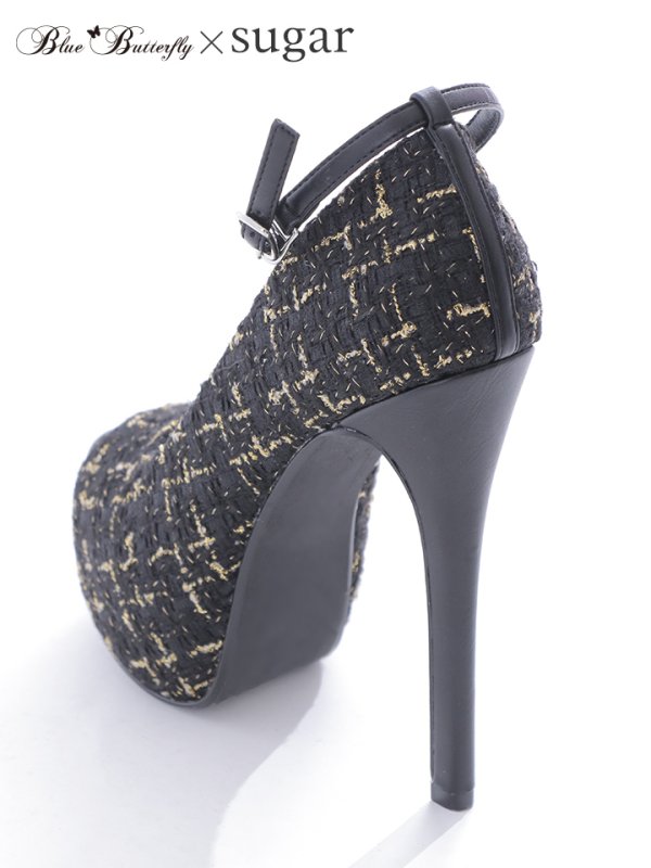 画像7: jewelsコラボ商品☆【COMEX】 2color/ 14.5cmヒール/ ツイードパンプス/ オープントゥパンプス/ ハイヒール/ ピンヒール/ プラットフォーム/ パンプス[OF02]