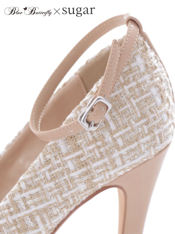 画像13: jewelsコラボ商品☆【COMEX】 2color/ 14.5cmヒール/ ツイードパンプス/ オープントゥパンプス/ ハイヒール/ ピンヒール/ プラットフォーム/ パンプス[OF02]