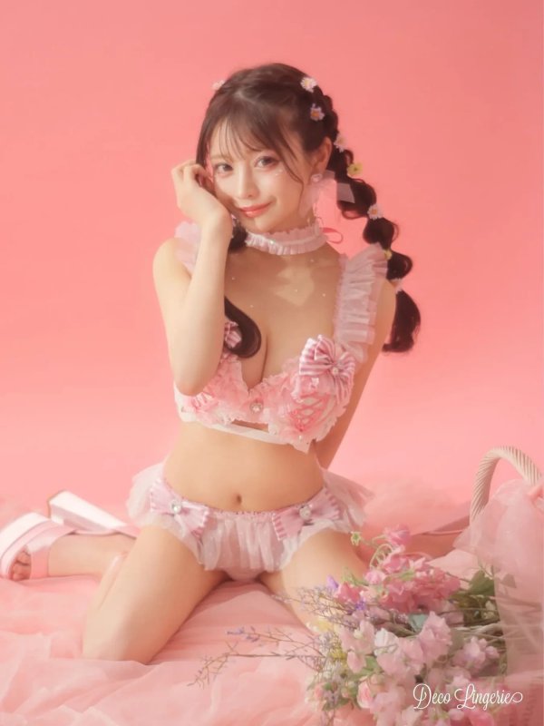 ホワイトxピンク