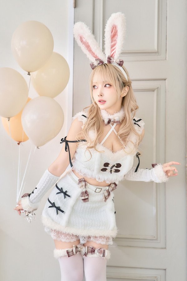 画像11: 【即日発送】【ハロウィンコスプレ9点セット】メルトニットバニーファーセットアップ【Malymoon/マリームーン】[HC03]