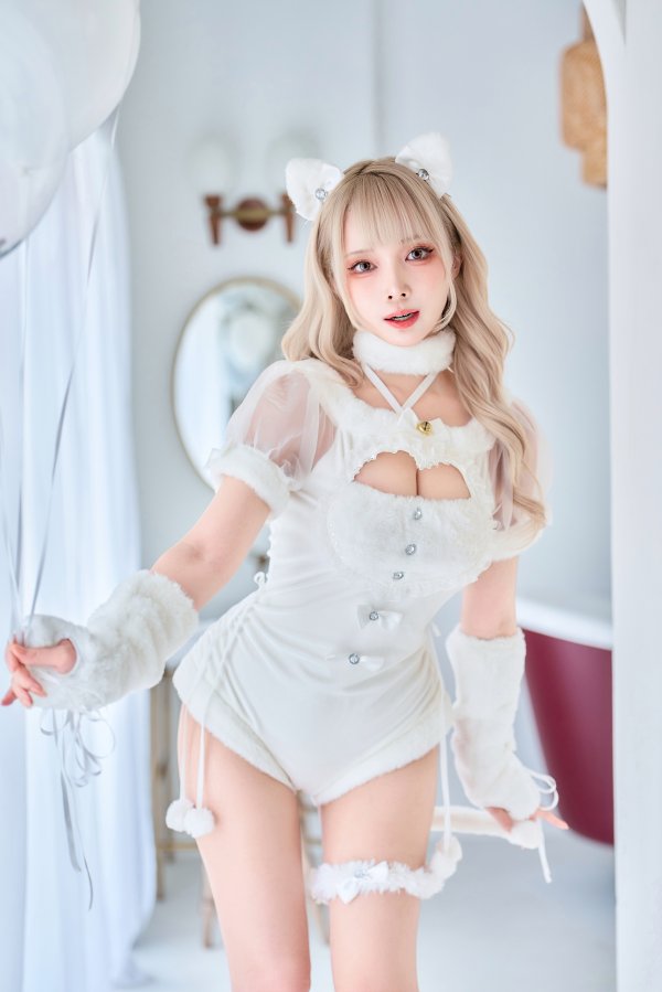 画像9: 【即日発送】【ハロウィンコスプレ9点セット】ベルベットキャットレオタード【Malymoon/マリームーン】	[HC03]