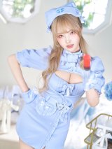 【即日発送】ルミナスハートナース【マリームーン】【ハロウィンコスプレ6点セット】【フリーサイズ/2カラー】[OF01]