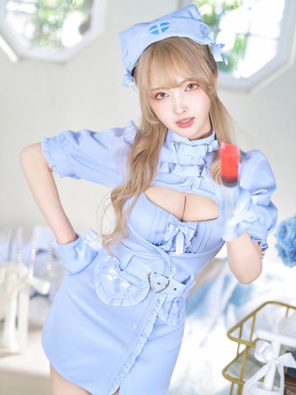 画像1: 【即日発送】ルミナスハートナース【マリームーン】【ハロウィンコスプレ6点セット】【フリーサイズ/2カラー】[OF01]