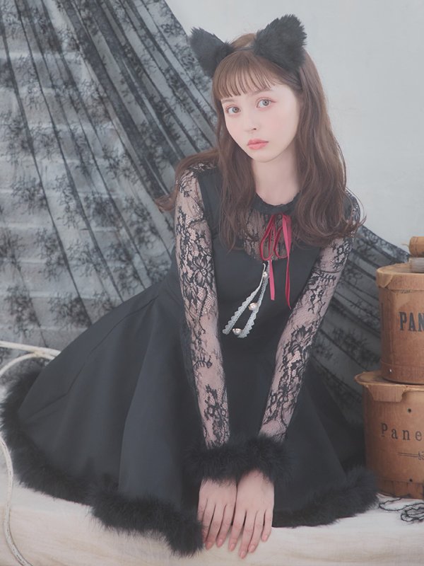 画像11: 【SALE!!】【即日発送】【ハロウィン】 レースブラックキャット 【コスプレ2点セット】【S-XLサイズ/1カラー】[OF01]