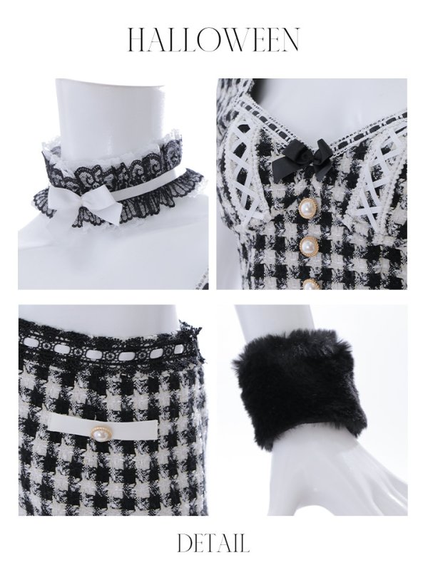 画像47: 【SALE!!】【即日発送】【ハロウィン】ツイードキャットセットアップ 【コスプレ6点セット】 【XS-Mサイズ/4カラー】[OF04]