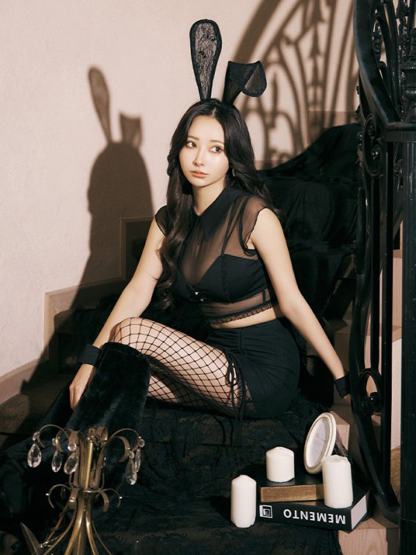 画像3: 【即日発送！】【ハロウィン】 シアーバニーセットアップ 【コスプレ8点セット】 【XS-Mサイズ/1カラー】[HC03]