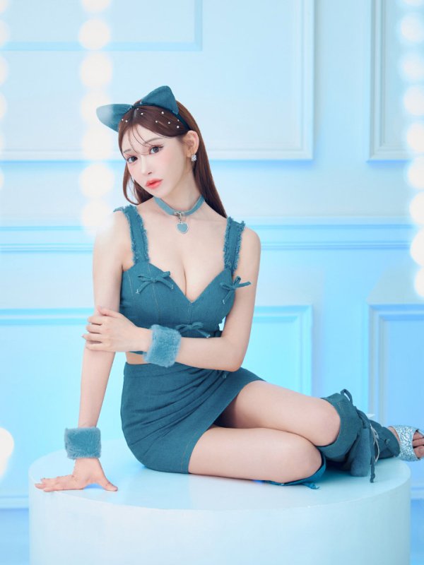 画像5: 【SALE!!】【即日発送！】【ハロウィン】 キャットデニムセットアップ 【コスプレ6点セット】 【XS-Lサイズ/1カラー】[HC03]