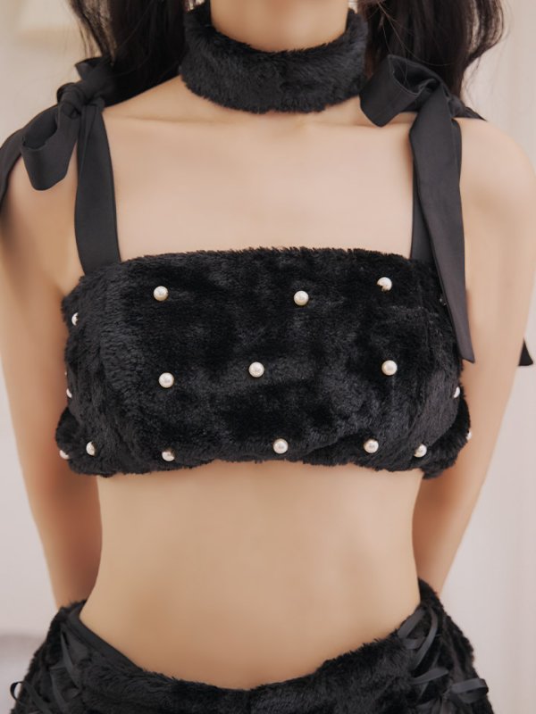 画像8: 【即日発送】【ハロウィン】 もこもこキャットリボンセットアップ 【コスプレ6点セット】 【Fサイズ/3カラー】[HC03]