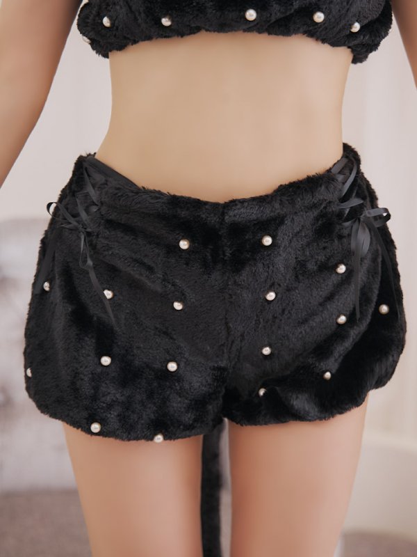 画像7: 【即日発送】【ハロウィン】 もこもこキャットリボンセットアップ 【コスプレ6点セット】 【Fサイズ/3カラー】[HC03]