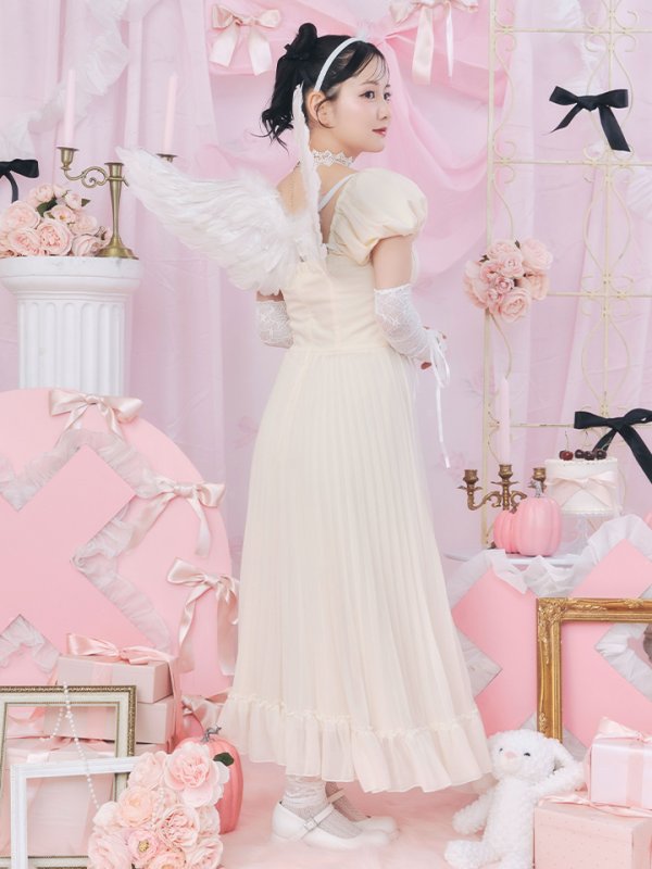 画像12: 【SALE!!】【即日発送！】【ハロウィン】 天使プリーツスカートワンピ 【コスプレ5点セット】 【S-XLサイズ/１カラー】[OF04-H]