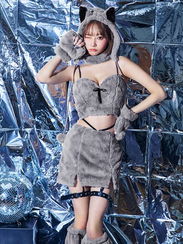 画像12: 【即日発送！】【ハロウィン】【PyunA.コラボ】 フード付きウルフセットアップ 【コスプレ7点セット】 【XS-Mサイズ/1カラー】[HC03]