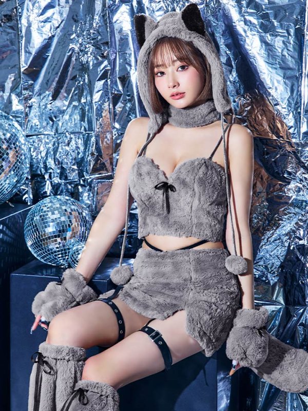 画像6: 【即日発送！】【ハロウィン】【PyunA.コラボ】 フード付きウルフセットアップ 【コスプレ7点セット】 【XS-Mサイズ/1カラー】[HC03]