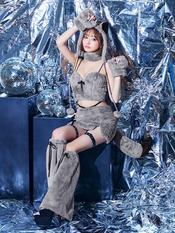 画像9: 【即日発送！】【ハロウィン】【PyunA.コラボ】 フード付きウルフセットアップ 【コスプレ7点セット】 【XS-Mサイズ/1カラー】[HC03]