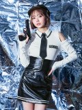 【即日発送】【ハロウィン】 レザーポリスワンピースコスプレ 【コスプレ4点セット】 【XS-Mサイズ/1カラー】(HC206-SV)[YMT-B]