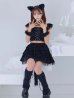 画像5: 【即日発送】【ハロウィン】キャットオフショルビジューセットアップ【コスプレ6点セット】【XS-Lサイズ/3カラー】[OF04]