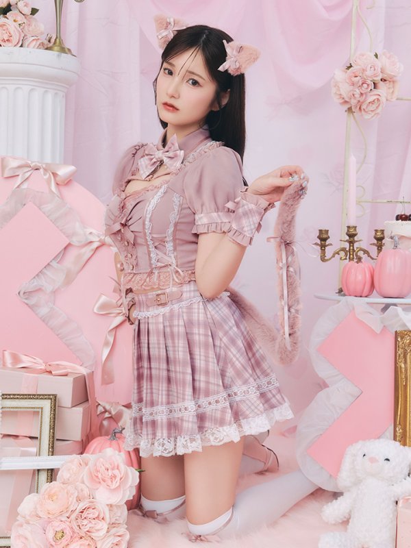 画像35: 【即日発送！ 】【sugar nine×マリームーンコラボ】 【ハロウィン】マリームーンコラボ制服ネコセットアップ 【コスプレ7点セット】 【XS-Lサイズ/2カラー】[OF04]