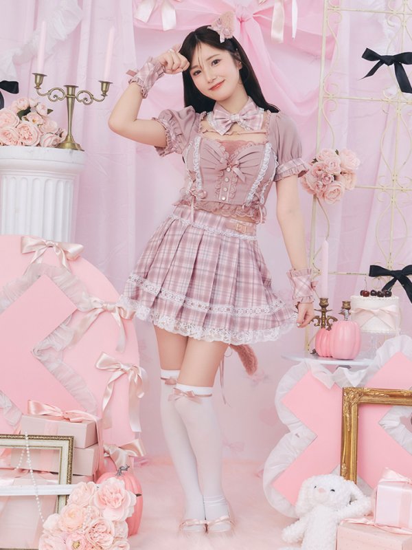 画像38: 【即日発送！ 】【sugar nine×マリームーンコラボ】 【ハロウィン】マリームーンコラボ制服ネコセットアップ 【コスプレ7点セット】 【XS-Lサイズ/2カラー】[OF04]