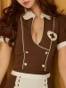 ブラウン　モデル:三上悠亜　身長:159cm　着用サイズ:Sサイズ